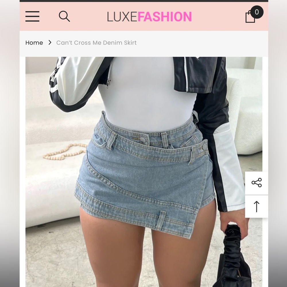 Denim skort